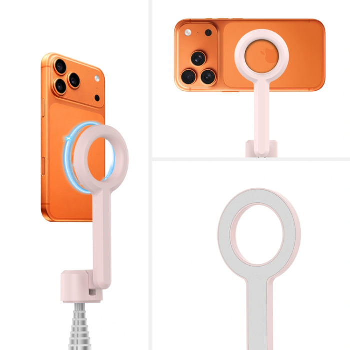 Tech-Protect - Tech-Protect Trådlös Magsafe Selfiestick Tripod L10S - Rosa/Grå