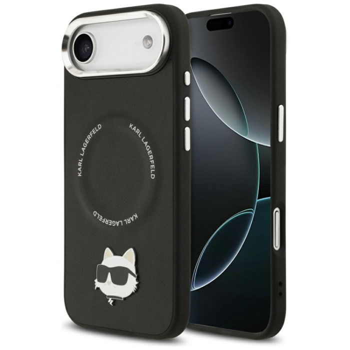 KARL LAGERFELD - Karl Lagerfeld iPhone Air Mobilskal MagSafe Choupette Pin - Svart