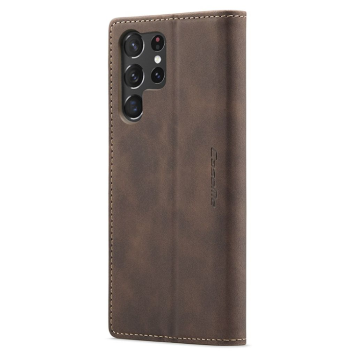 Taltech - Caseme Galaxy S24 Ultra Plånboksfodral - Mörkbrun