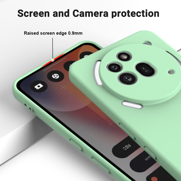 A-One Brand - Nothing Phone (3a) Pro Mobilskal Liquid Silikon med Handrem