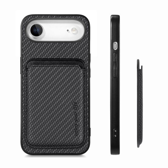 A-One Brand - iPhone Air Mobilskal Detachable Korthållare - Svart