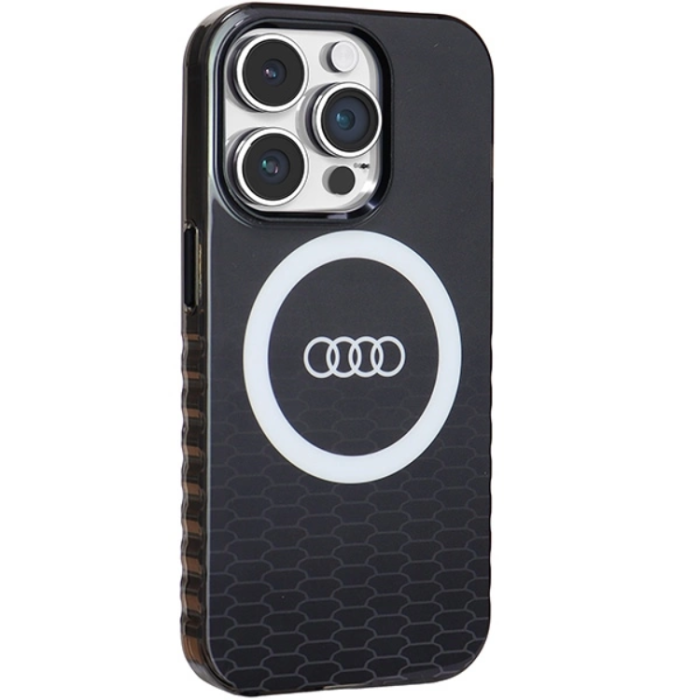 Audi - Audi iPhone 14 Pro Mobilskal Magsafe IML Big Logo - Svart