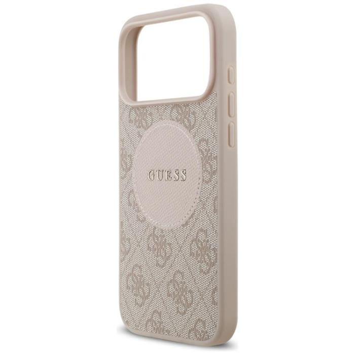 Guess - Guess iPhone 17 Pro Max Mobilskal MagSafe 4G Circle Classic Logo - Rosa