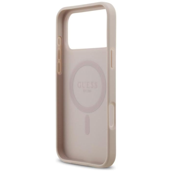 Guess - Guess iPhone 17 Pro Max Mobilskal MagSafe 4G Circle Classic Logo - Rosa