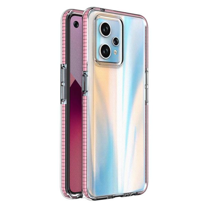 OEM - Realme 9/9 Pro Plus Skal Silicone Med Frame - Rosa