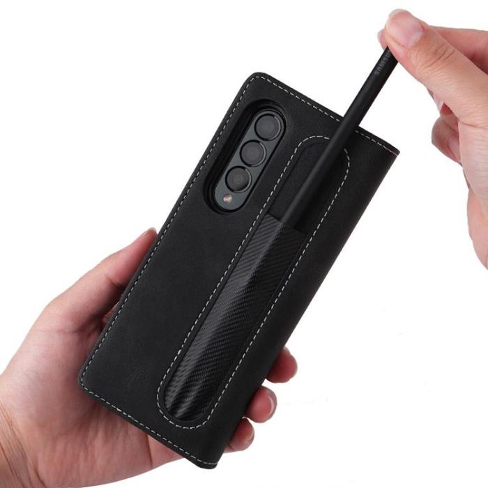 A-One Brand - Galaxy Z Fold 4 Plånboksfodral 2in1 Detachable - Svart