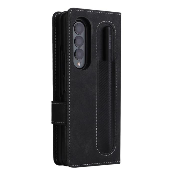 A-One Brand - Galaxy Z Fold 4 Plånboksfodral 2in1 Detachable - Svart