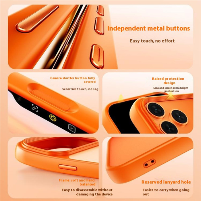 A-One Brand - iPhone 17 Pro Mobilskal MagSafe Skin-Feel Rubberized - Orange
