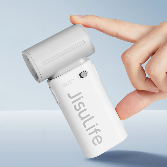Jisulife - Jisulife Bärbar USB Handfläkt 5000 mAh Life9 - Grå