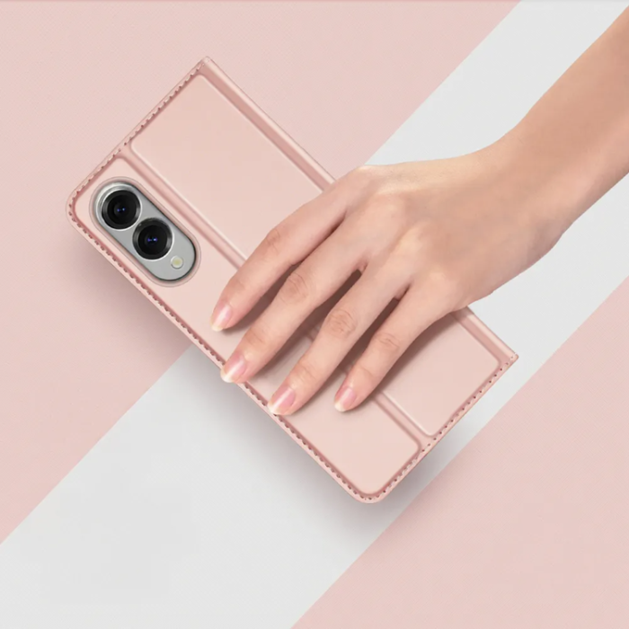 Dux Ducis - Dux Ducis Galaxy S25 Edge Plånboksfodral Skin Pro - Rosa