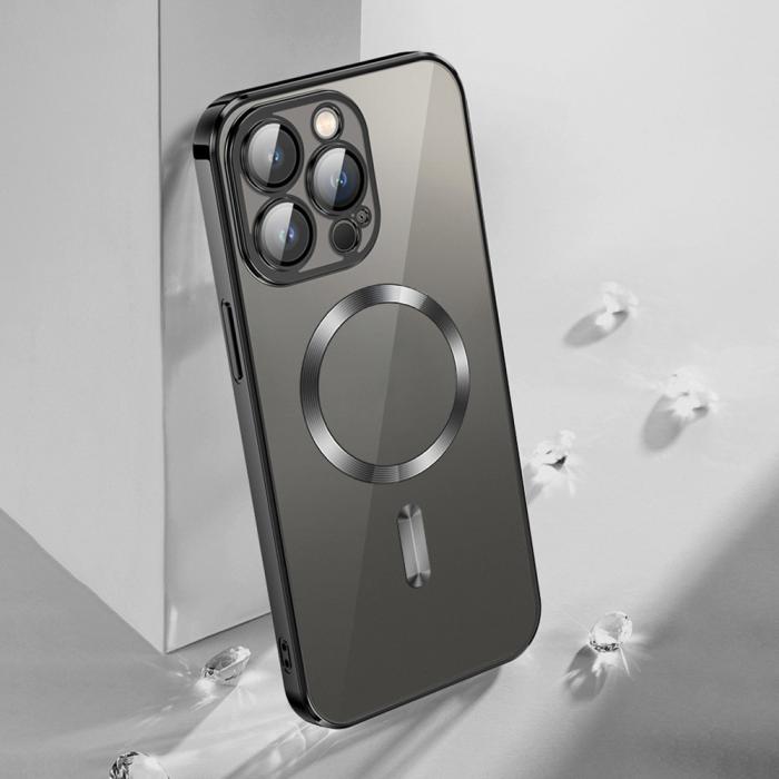 VMAX - Vmax Elektropläterat Mag TPU-skal iPhone 14 Pro Svart