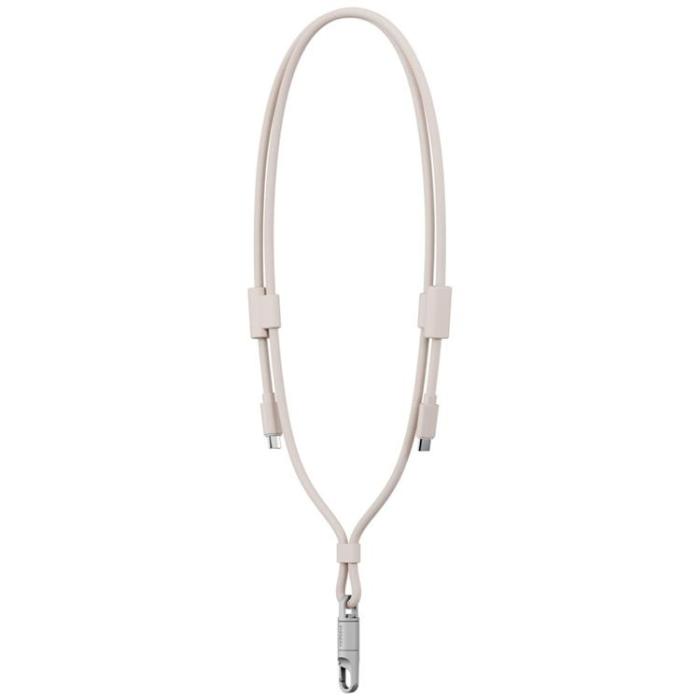 ENERGEA - ENERGEA USB-C till USB-C 240W Kabel 1.5m Lanyard Lasso - Sand