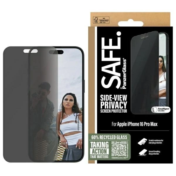 SAFE by PanzerGlass iPhone 16 Pro Max Plastfilm Skärmskydd Privacy | 5468 | AlltMobil