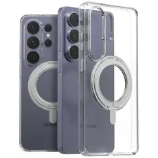 Araree - Araree Mobilskal F&ouml;r Galaxy S26 Ultra MagSafe Duple M Stand - Clear