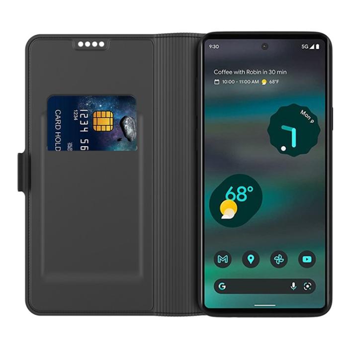 A-One Brand - Google Pixel 6a Plånboksfodral Magnetic Folio - Svart