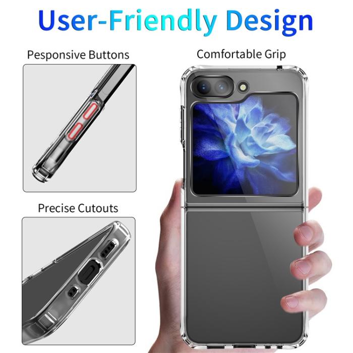 A-One Brand - Galaxy Z Flip 5 Mobilskal Acrylic TPU Anti-drop - Clear