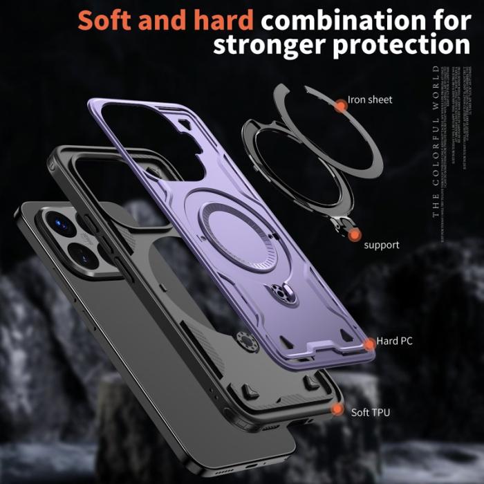 N/A - Mobilskal till Xiaomi 15T Pro Militärt Skydd Plast Kickstand - Lila