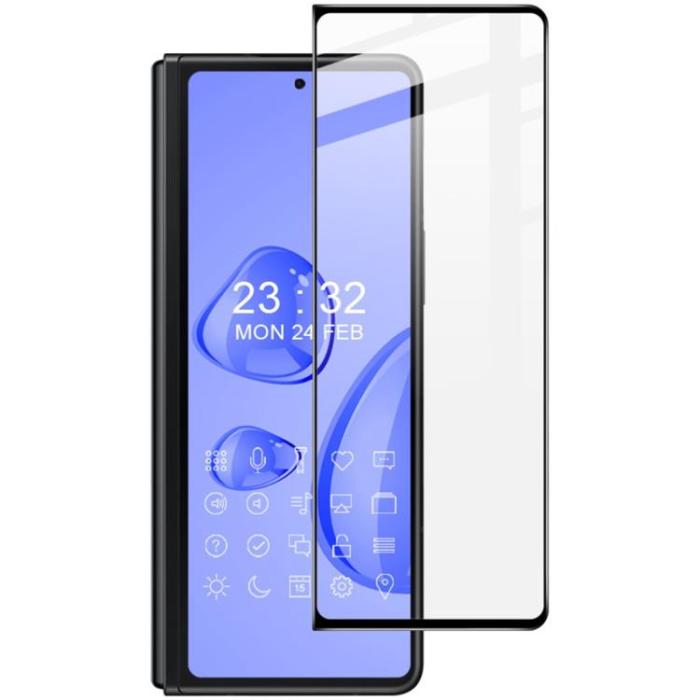 Imak - IMAK Galaxy Z Fold 4 Härdat Glas Skärmskydd HD 9H Full Glue - Svart
