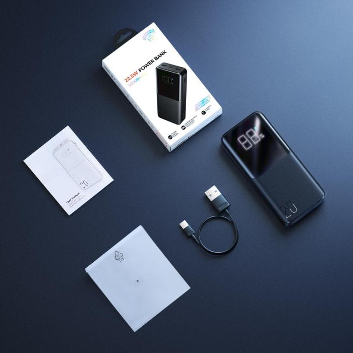 SiGN - SiGN Super Charge LED Powerbank 20.000mAh, 22.5W - Svart