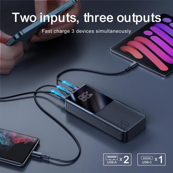 SiGN - SiGN Super Charge LED Powerbank 20.000mAh, 22.5W - Svart