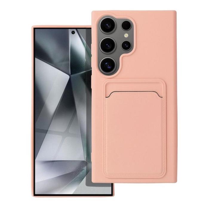 OEM - Galaxy S24 Ultra Mobilskal Korthållare - Rosa