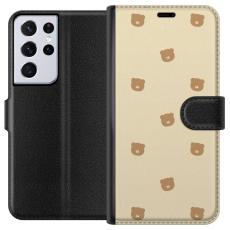 iSecrets - Plånboksfodral till Samsung Galaxy S21 Ultra 5G med Björnmönster