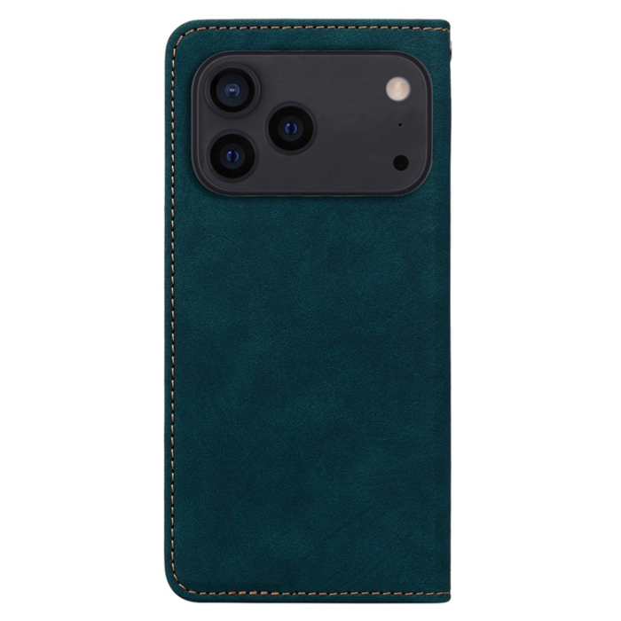 A-One Brand - iPhone 17 Pro Max Plånboksfodral med Rem Lines Pattern - Grön