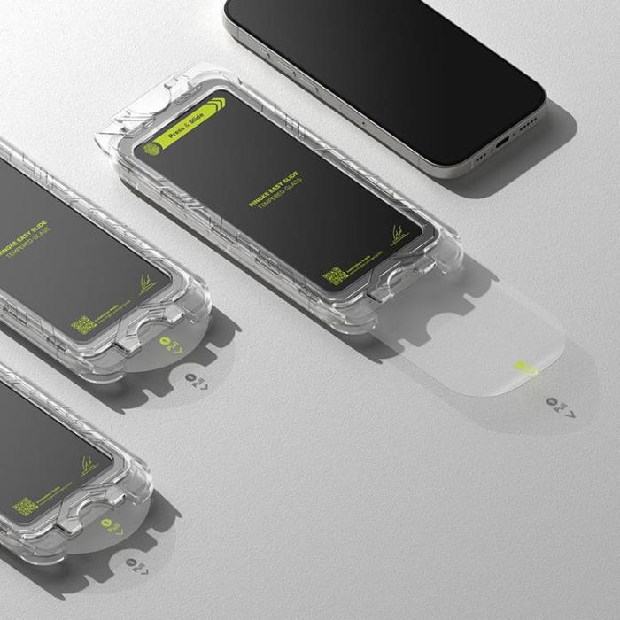 Ringke - [2-Pack] Ringke iPhone 16 Pro Max Härdat glas Skärmskydd Easy Slide - Svart