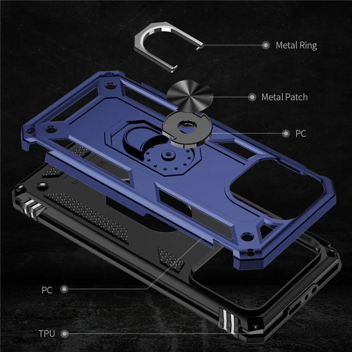 A-One Brand - iPhone 15 Pro Mobilskal med Kickstand - Blå