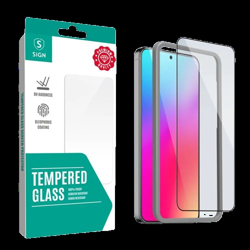 Sign Galaxy S25 Plus Härdat glas Skärmskydd Med Mounting Frame | 5468 | AlltMobil