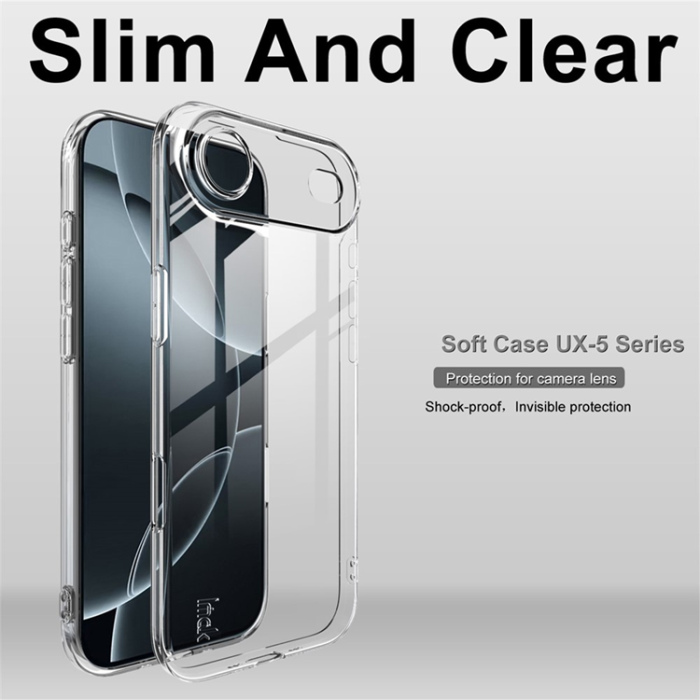 Imak - IMAK iPhone 17 Air Mobilskal Shockproof TPU UX-5 - Clear