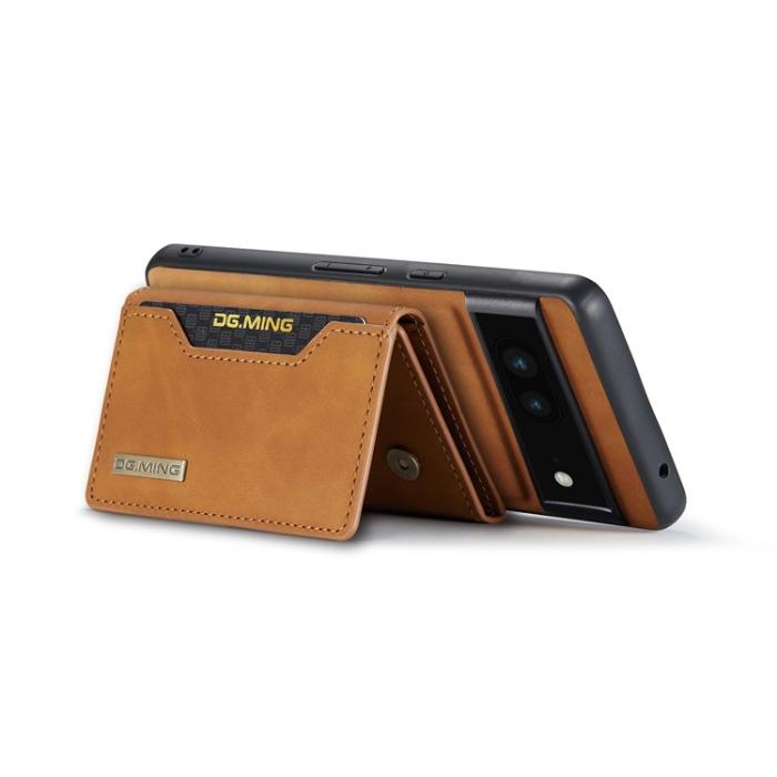 DG.MING - DG.MING Google Pixel 6a Plånboksfodral Detachable 2-in-1 M2 - Brun
