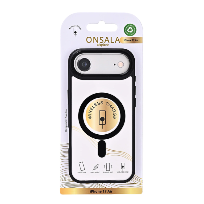 Onsala - ONSALA iPhone Air Mobilskal MagSafe Bumper - Svart-Clear
