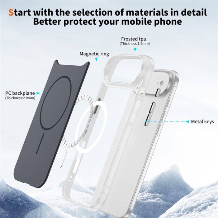 A-One Brand - iPhone Air Mobilskal MagSafe Skin Touch TPU PC