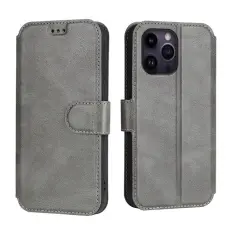 Boom of Sweden - BOOM iPhone 14 Pro Max Pl&aring;nboksfodral Calfskin - Gr&aring;