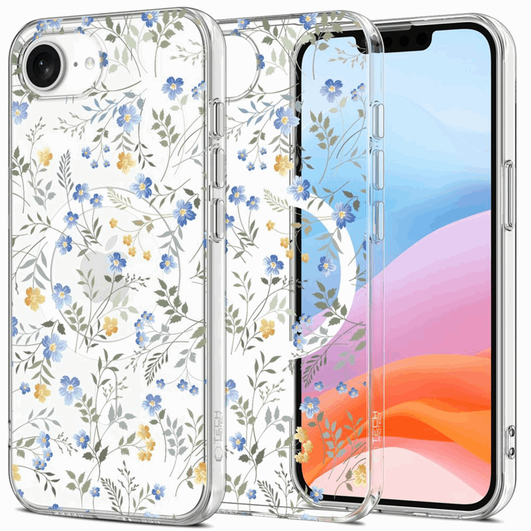 Tech-Protect iPhone 16e Mobilskal Magsafe Flexair - Spring Flowers | 2353 | AlltMobil