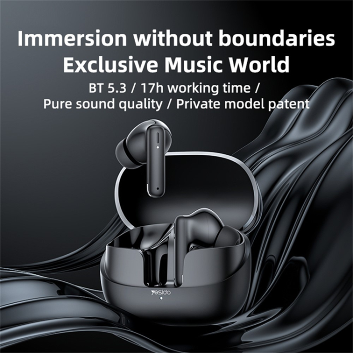 Yesido - YESIDO TWS Trådlösa Bluetooth 5.3 Hörlurar In-ear TWS26 - Svart
