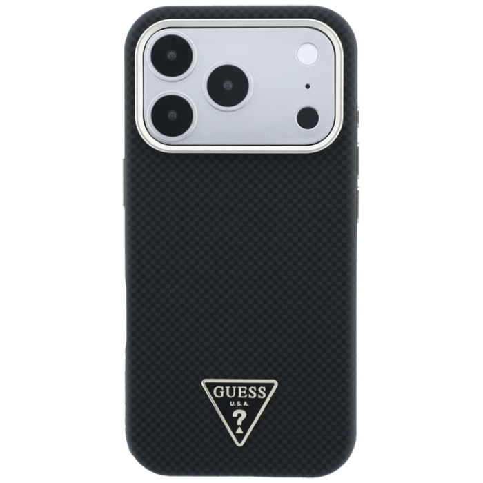 Guess - Guess Mobilskal För iPhone 18 Pro Max/17 Pro Max Magsafe Kevlar Triangle Logo
