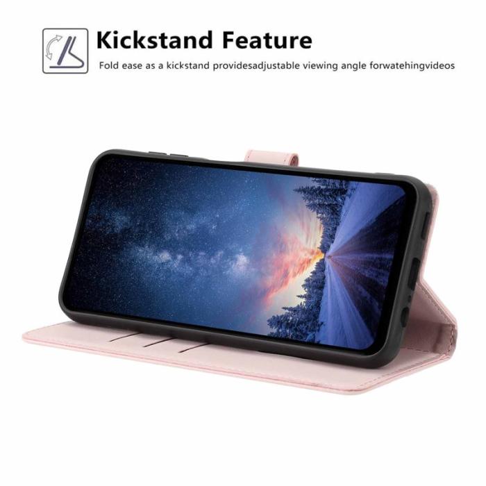 OEM - Plånboksfodral för Samsung Galaxy S26 Konstläder Ställ - Rosa