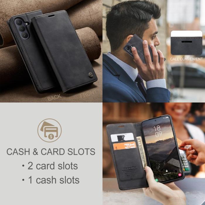 Caseme - CaseMe Plånboksfodral för Samsung Galaxy S26 Konstläder Ställ - Svart