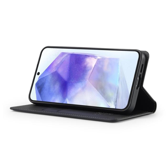 LC.imeeke - LC.IMEEKE Plånboksfodral för Samsung Galaxy S26 Konstläder Ställ - Svart