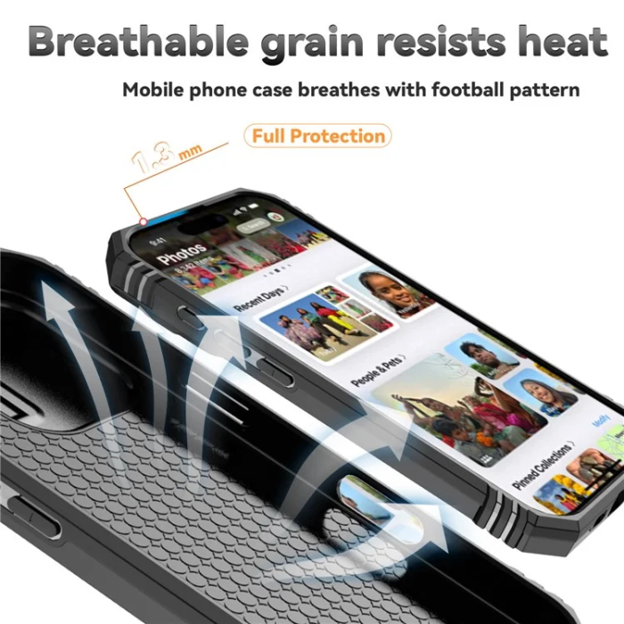 OEM - iPhone 16 Pro Max Mobilskal Defender Slide - Svart