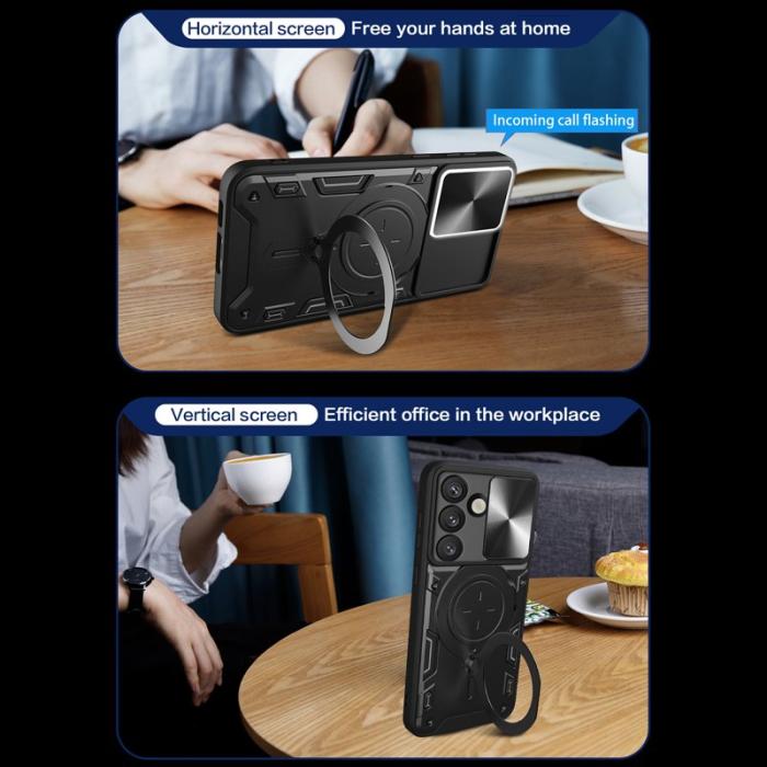 OEM - Mobilskal för Samsung Galaxy S26 TPU + PC med Kickstand - Blå