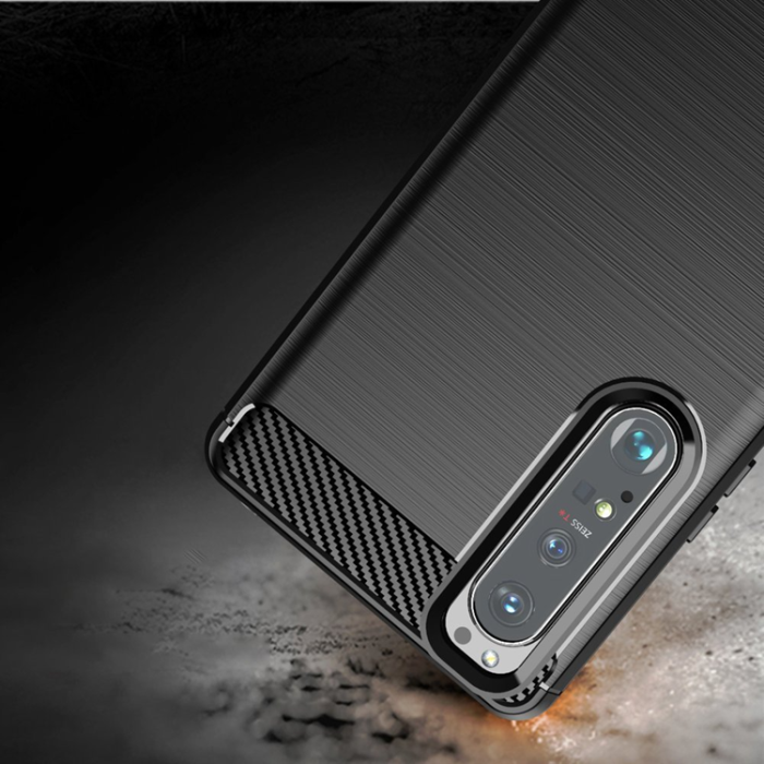 UTGATT5 - Sony Xperia 1 III Skal Carbon Flexible - Svart