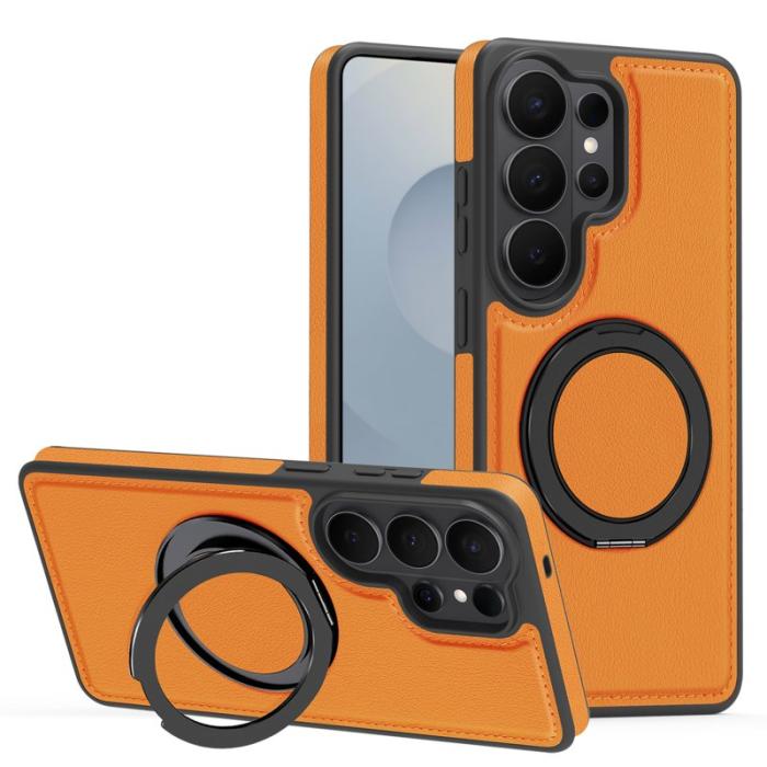 OEM - Mobilskal för Samsung Galaxy S26 Ultra Magnetiskt Konstläder - Orange
