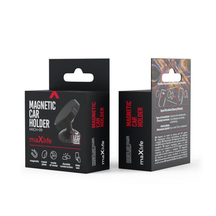 Maxlife - Maxlife Magnetisk Bilhållare MXCH-09 - Svart limmad