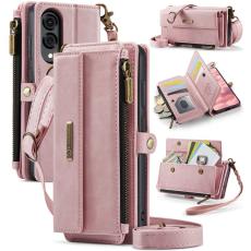 Caseme - CASEME Konstl&auml;der Pl&aring;nboksfodral till Samsung Galaxy S25 Edge - Rosa