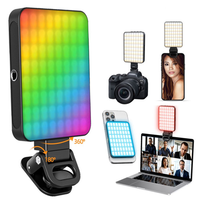 OEM - Magnetisk RGB-Fyllnadslampa Videokonferensbelysning för Mobil XJ77-RGB