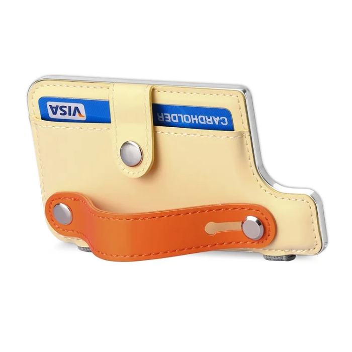 A-One Brand - Korthållare Kickstand PU-läder - Gul