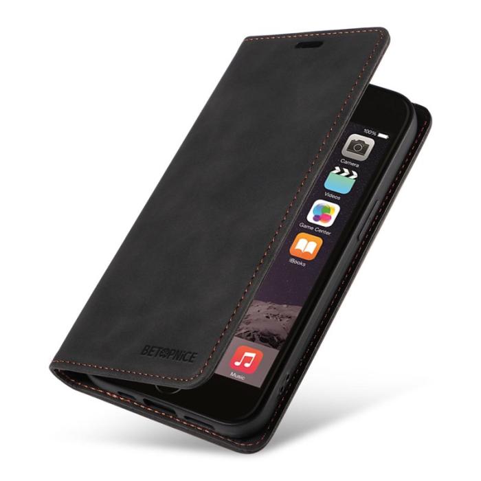 BETOPNICE - BETOPNICE 003 iPhone 6 Plus/7 Plus/8 Plus Plånboksfodral TPU+PU - Svart